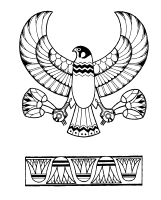 A coloring page of the old egypt